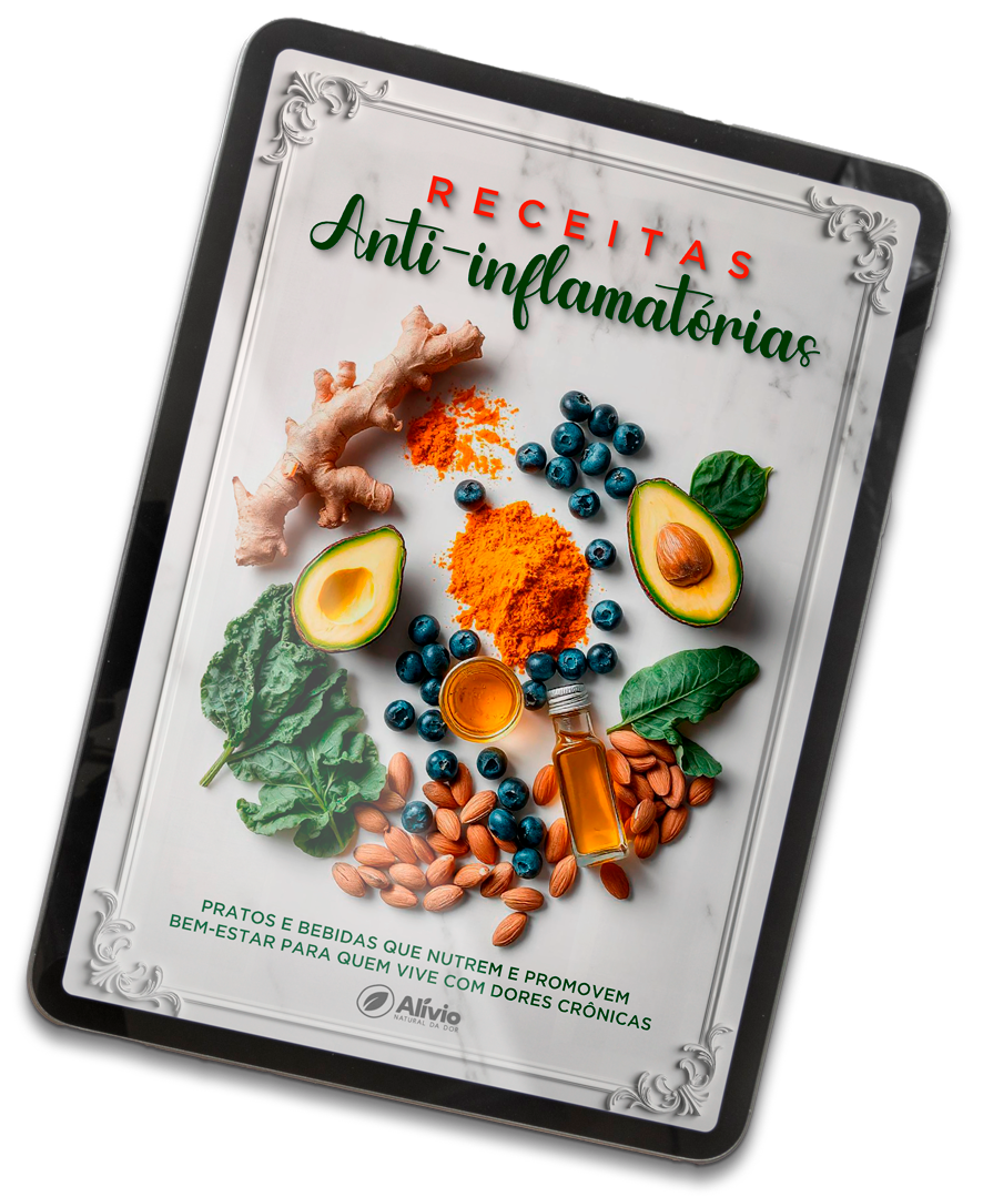 Mockup do e-book Receitas Anti-inflamatórias